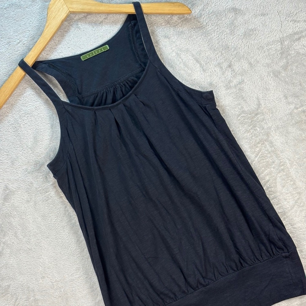 Velvet by Graham & Spencer Black Racerback Tank Top Cotton Stretch Size S